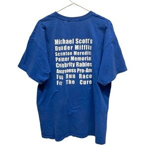 Y2K 2007 The Office Michael Scott 5K Charity Fun Run Funny Promo T-Shirt // XL